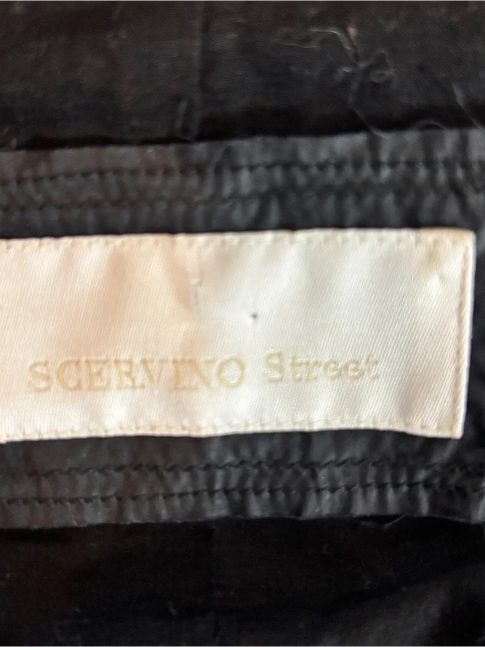 Scervino Street Black Belted Vest Top Embellished Collar 100% Cotton Size S